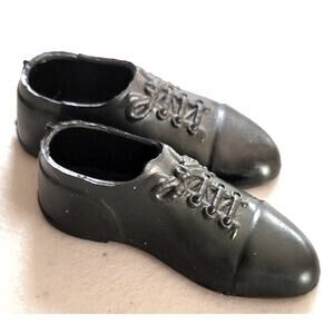 Vtg 2″  Black Dress Shoes  for 12″  Action  Figure  G.I. Joe / Ken / Action  Man